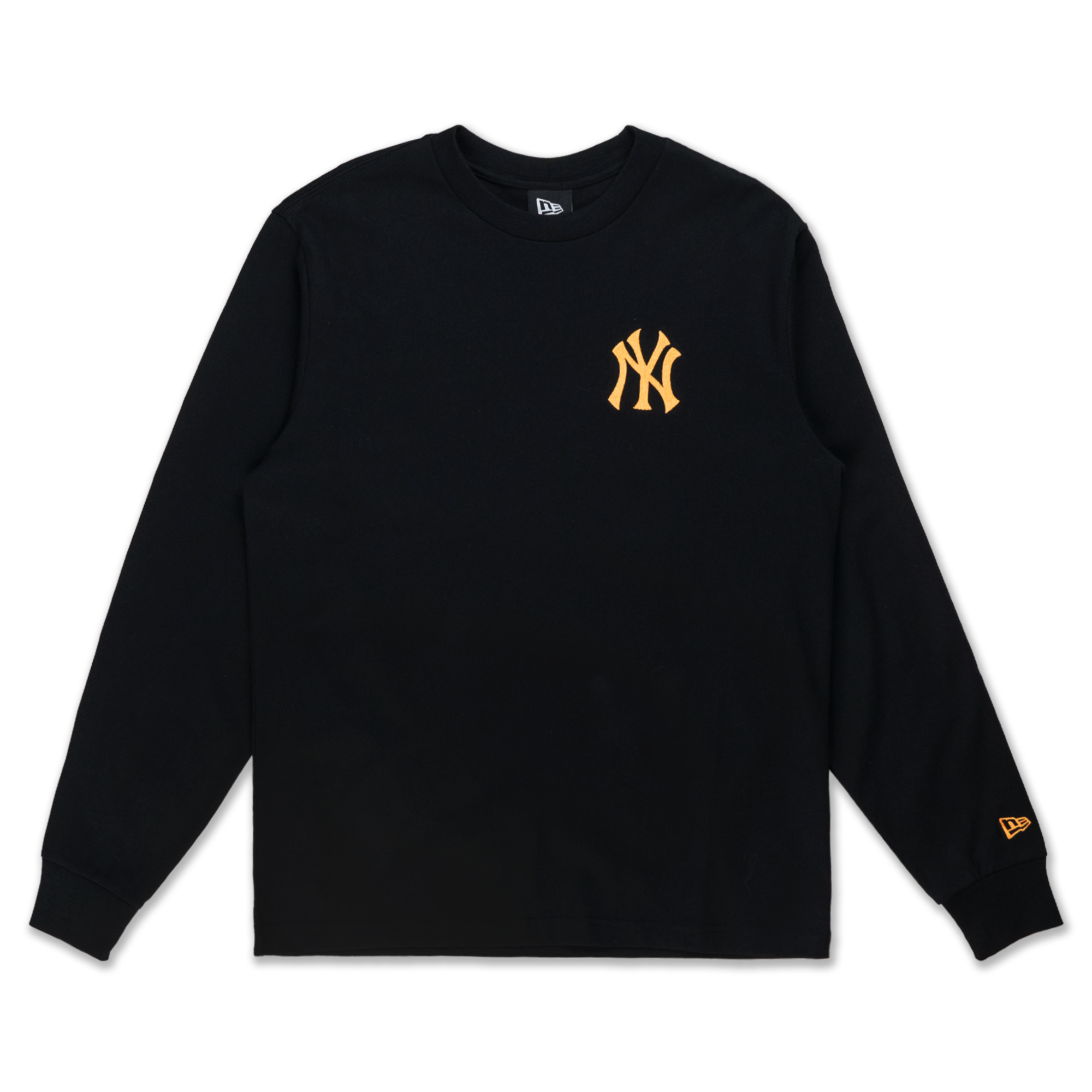 ★【New era】★BLACK LABEL OVER FIT POCKET LONG SLEEV.E★ New Era New York Yankees Color Era Black Long Sleeve T-Shirt