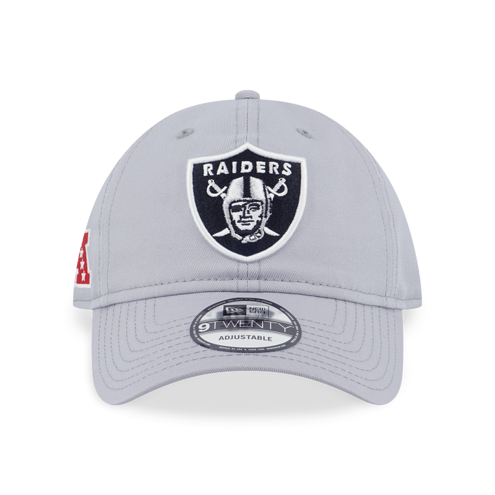 9TWENTY Las Vegas Raiders NFL Snow Gray Adjustable