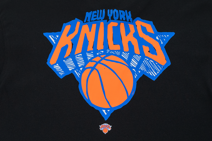 New York Knicks NBA Doodles Black Short Sleeve T-Shirt