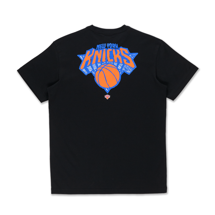 New York Knicks NBA Doodles Black Short Sleeve T-Shirt