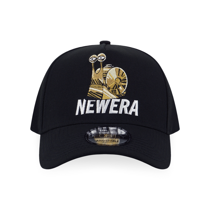 9FORTY A-Frame New Era x One Piece Gear 5 Golden Den Den Mushi Black Adjustable
