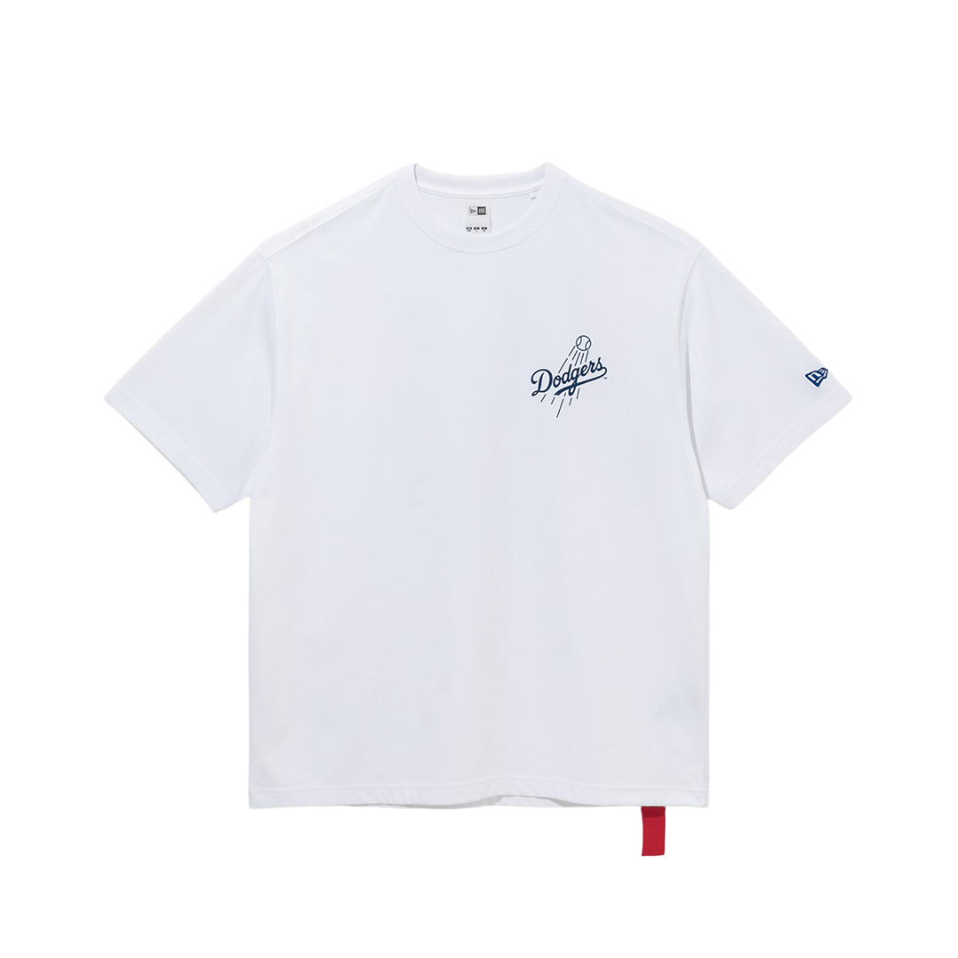 ■New Era■ MLB LA Dodgers Line Logo T-Shirt White 14536490 Los Angeles Dodgers MLB Line Logo White Short Sleeves T