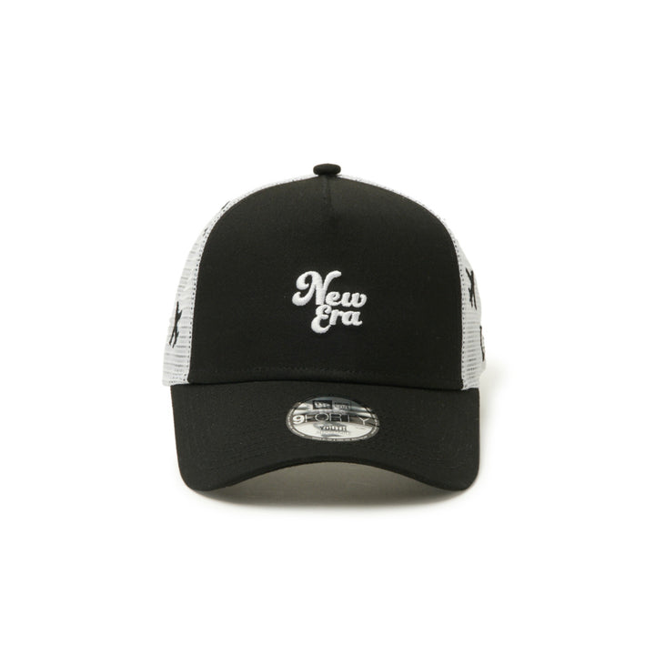9FORTY Kids A-Frame Trucker Mesh Embroidery Airplane Black/White Snapback