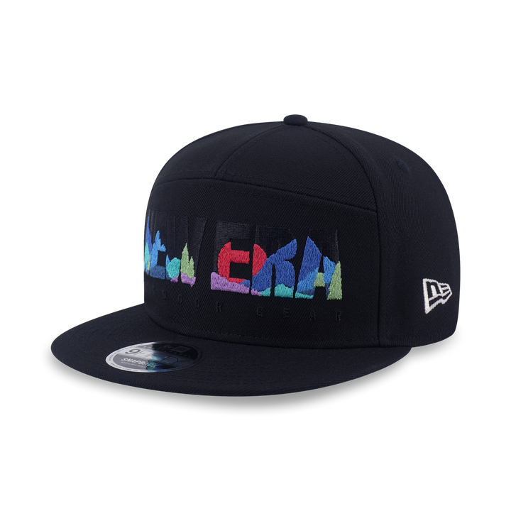 9FIFTY Split Panel New Era Mountain Logo Black Snapback