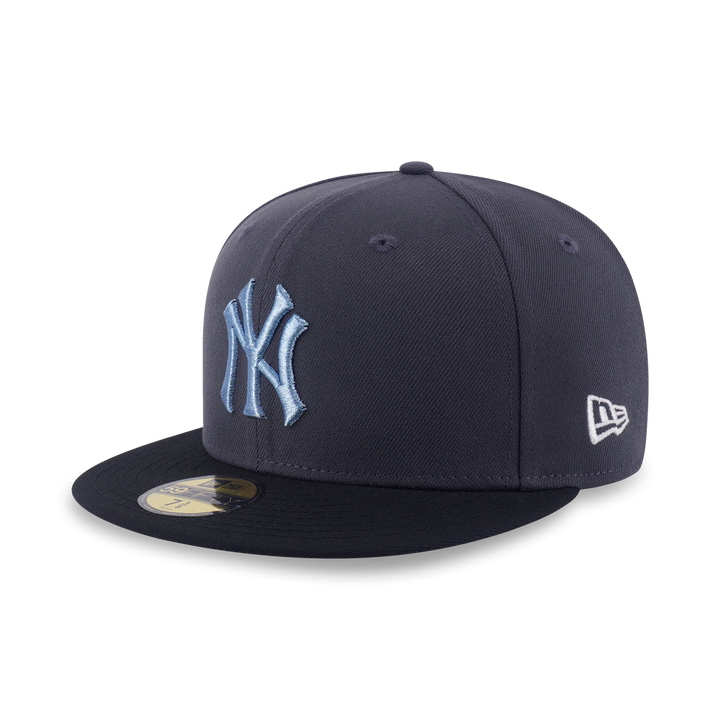 59FIFTY New York Yankees Cooperstown Metallic 2-Tone Black Visor Graphite FItted