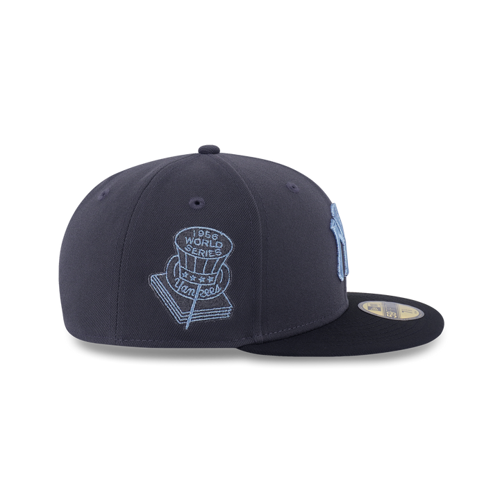 59FIFTY New York Yankees Cooperstown Metallic 2-Tone Black Visor Graphite FItted