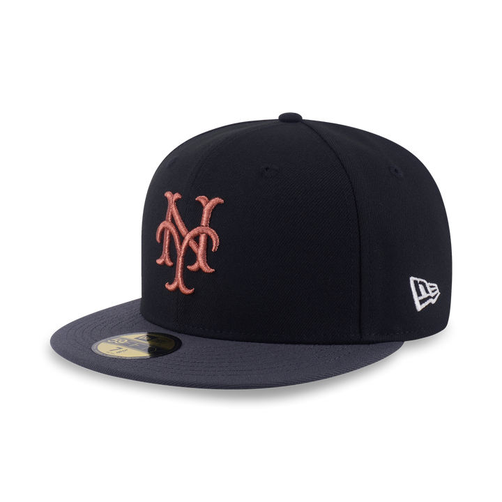 59Fifty New York Giant Cooperstown Metallic 2-Tone Graphite Visor Black Fitted