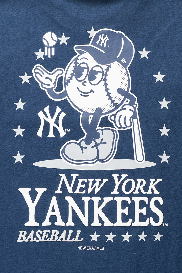 New York Yankees League Mix Cartoon Oceanside Blue Short Sleeve T-Shirt
