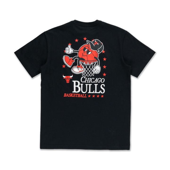 Chicago Bulls League Mix Cartoon Black Short Sleeve T-Shirt