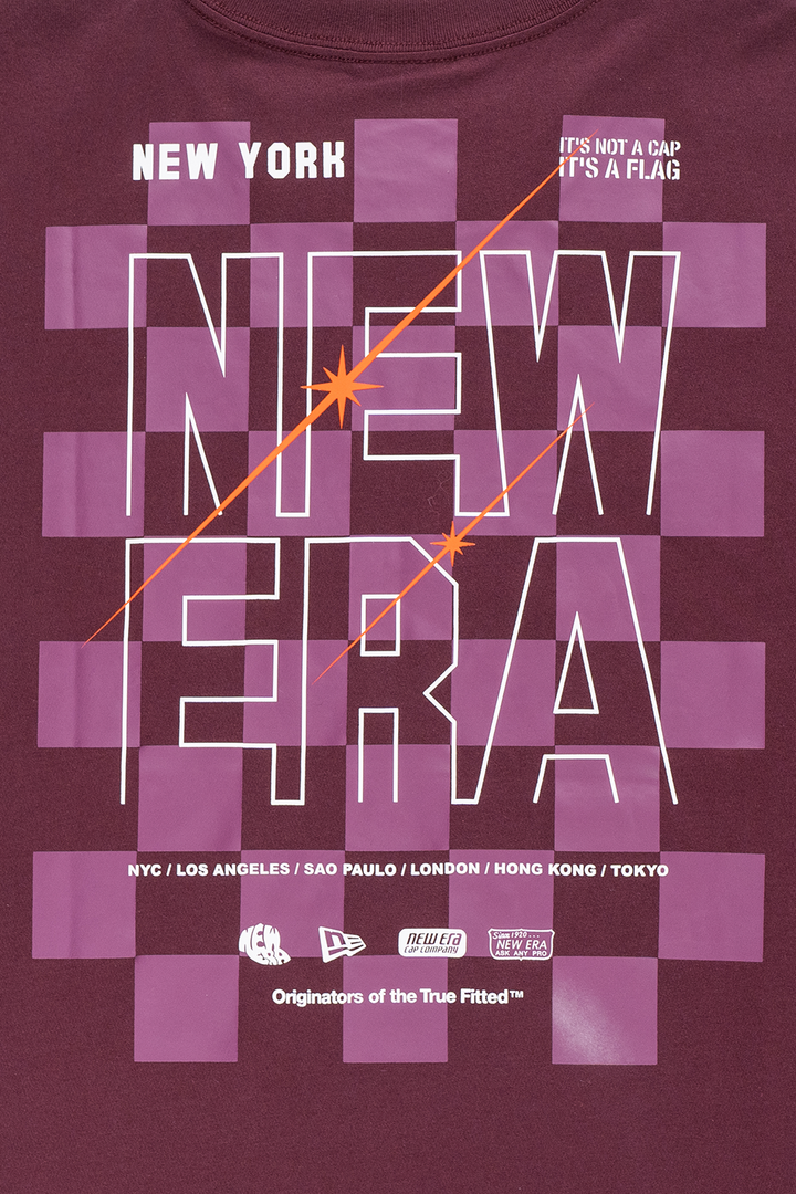 New Era Trail Runner Maroon Oversized Short Sleeve T-Shirt