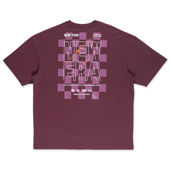 New Era Trail Runner Maroon Oversized Short Sleeve T-Shirt