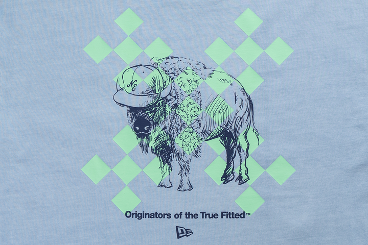 New Era Trail Runner Light Navy Rock Dyed Oversized Short Sleeve T-Shirt