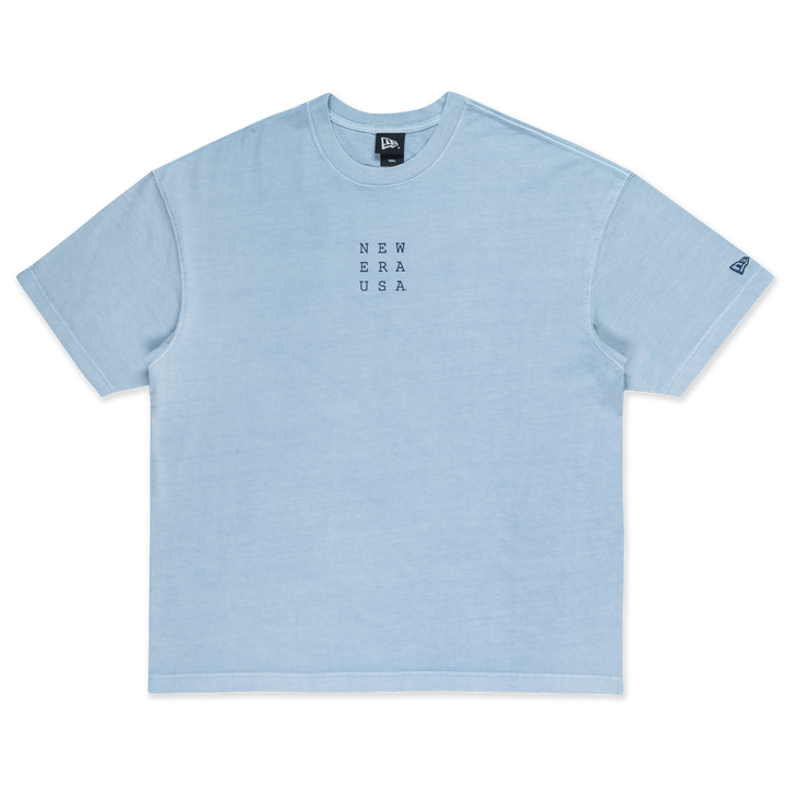 New Era Trail Runner Light Navy Rock Dyed Oversized Short Sleeve T-Shirt