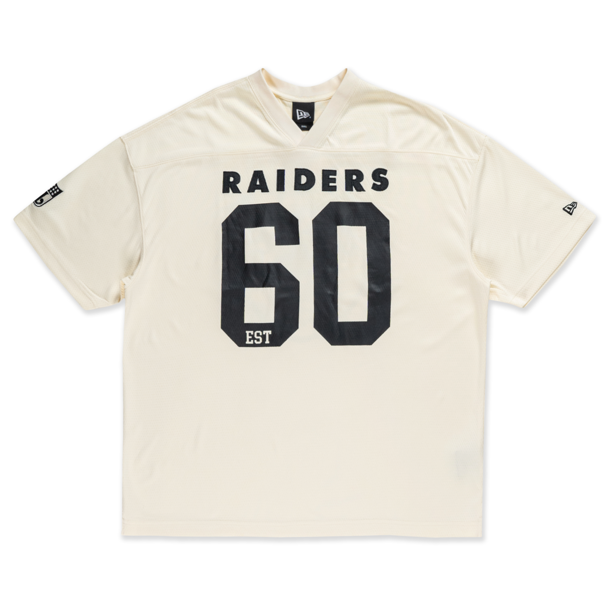 Oakland Raiders NFL Historic Chrome White Oversized Short Sleeve T