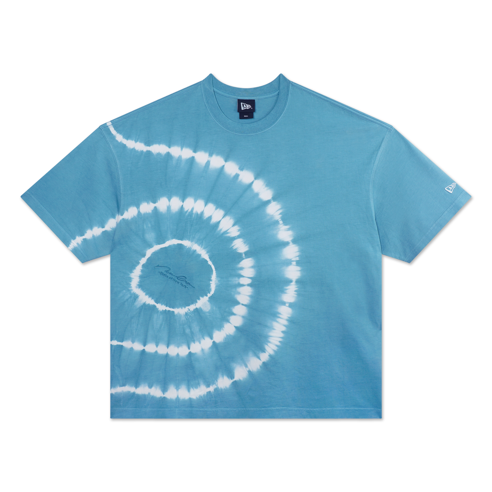 New Era Basic Tie Dyed Blue Foam Oversized Short Sleeve T