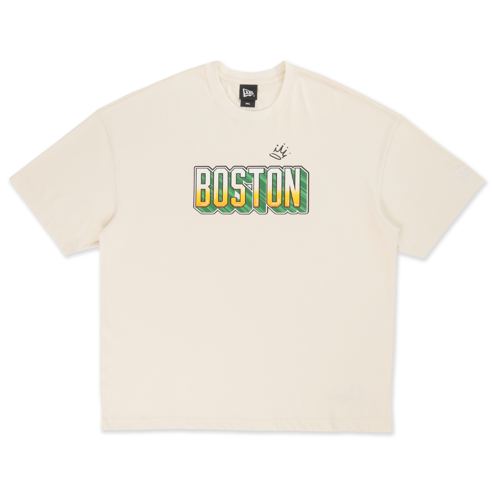 Boston Celtics League Mix Chrome White Oversized Short Sleeve T