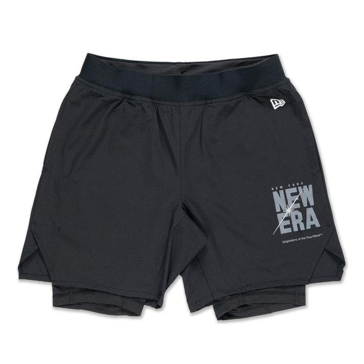 New Era Trail Runner Black Layered Shorts