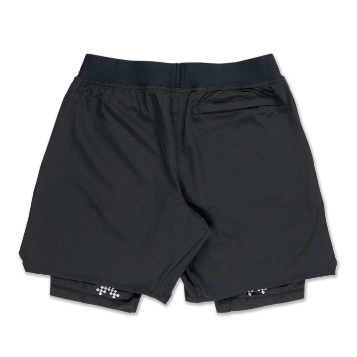 New Era Trail Runner Black Layered Shorts