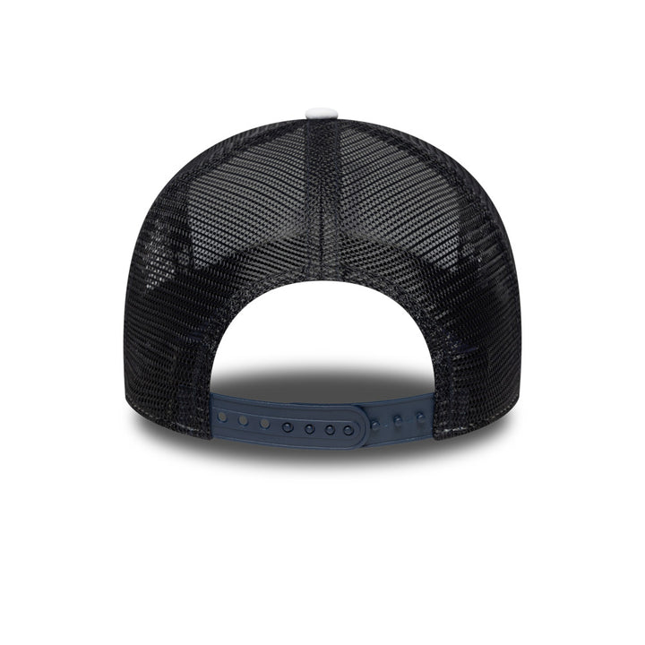 9FORTY E-Frame Trucker Los Angeles Dodgers Cooperstown World Series 2-Tone Navy Visor Optic White Snapback