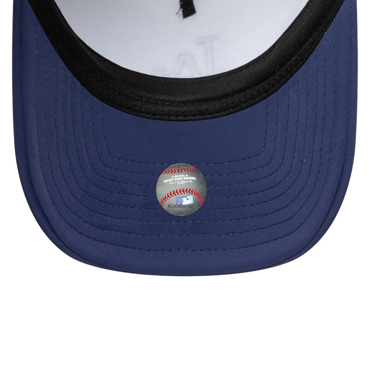 9FORTY E-Frame Trucker Los Angeles Dodgers Cooperstown World Series 2-Tone Navy Visor Optic White Snapback