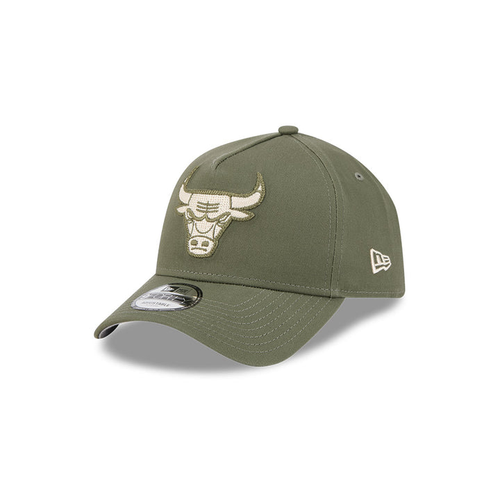 9FORTY A-Frame Chicago Bulls Earth Tone Chainstitch New Olive Snapback