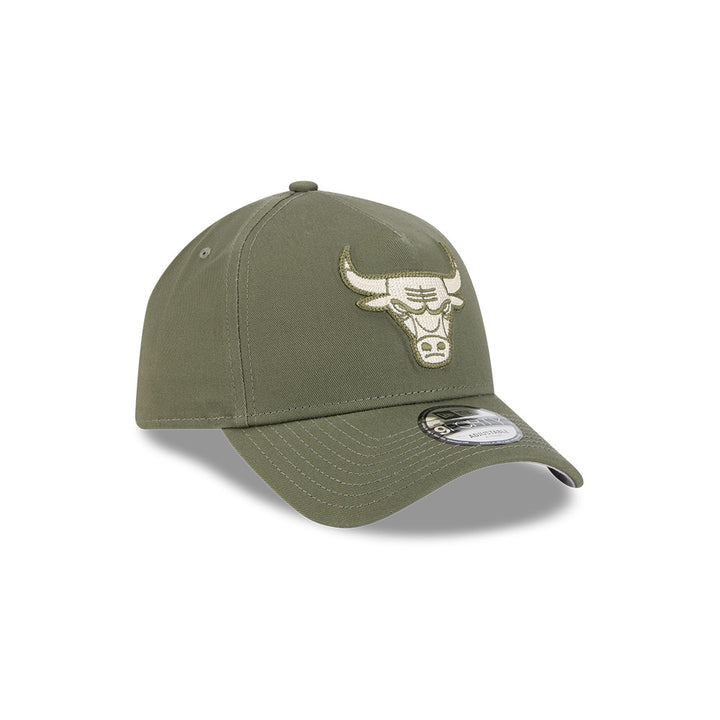 9FORTY A-Frame Chicago Bulls Earth Tone Chainstitch New Olive Snapback