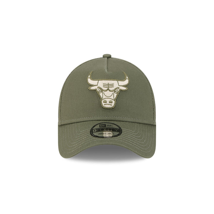 9FORTY A-Frame Chicago Bulls Earth Tone Chainstitch New Olive Snapback