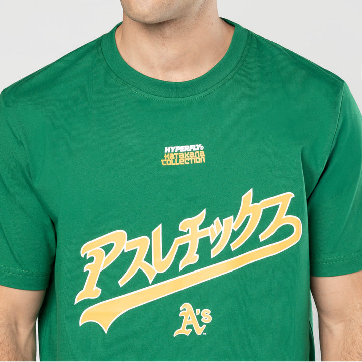 Oakland Athletics Hyperfly x MLB Green Short Sleeve T-Shirt