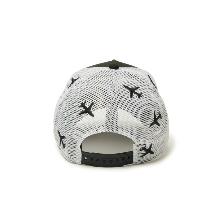 9FORTY Kids A-Frame Trucker Mesh Embroidery Airplane Black/White Snapback