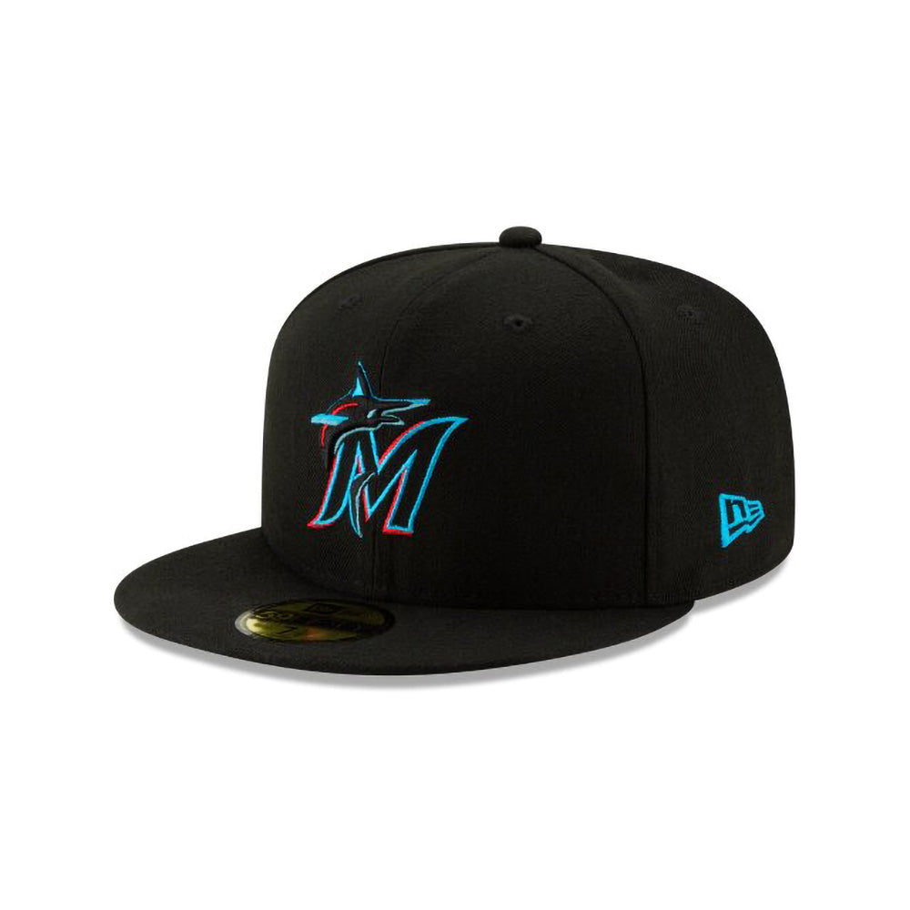 New Era Miami Marlins Authentic On Field Game 59FIFTY Unisex Cap Black  12593079