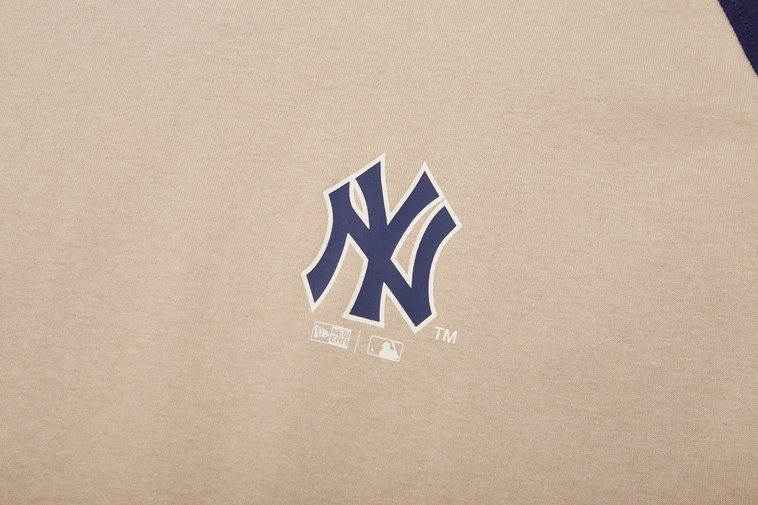 New York Yankees Retro Raglan Khaki Raglan Sleeve T-Shirt
