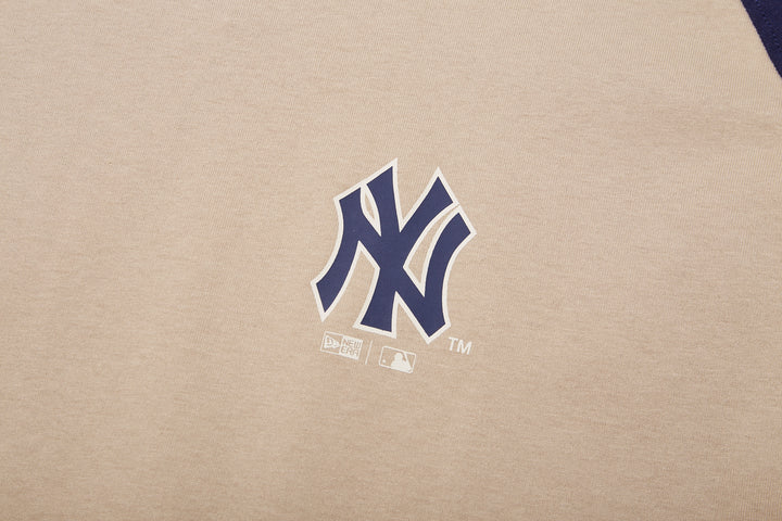 New York Yankees Retro Raglan Khaki Raglan Sleeve T-Shirt