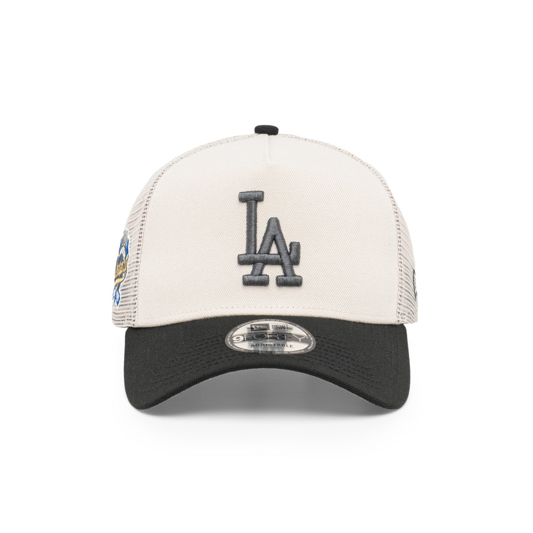 9FORTY A-Frame Trucker Los Angeles Dodgers Stone Snapback