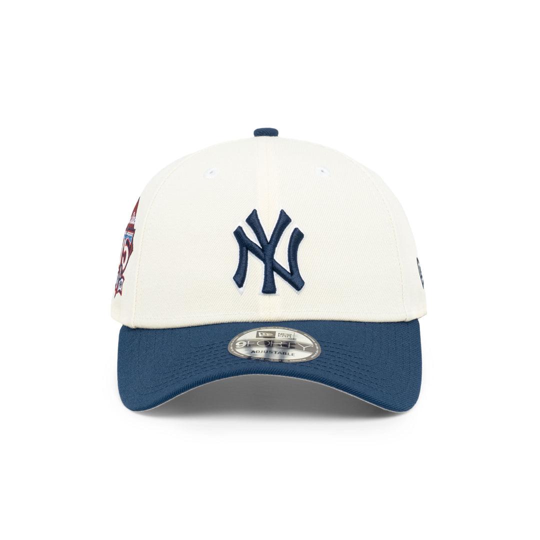 9FORTY New York Yankees Stadium 75th Anniversary 2-Tone Oceanside Blue Visor Chrome White Snapback