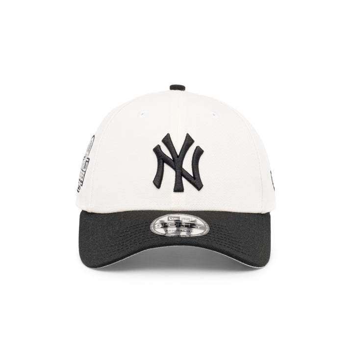 9FORTY New York Yankees World Series 2024 2-Tone Black Visor Chrome White Snapback