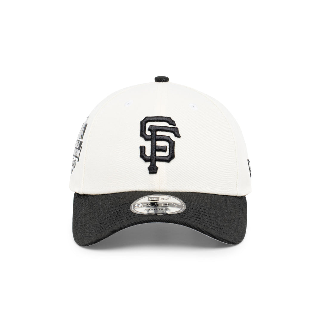 9FORTY San Francisco Giants World Champions 2014 2-Tone Black Visor Chrome White Snapback