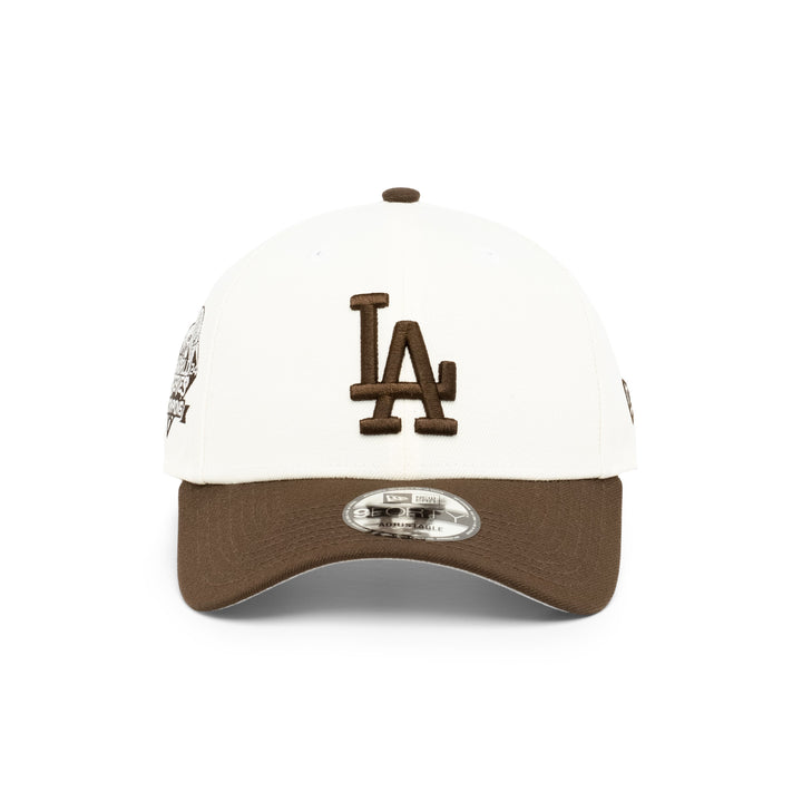9FORTY Los Angeles Dodgers World Series Champions 2024 2-Tone Walnut Visor Chrome White Snapback