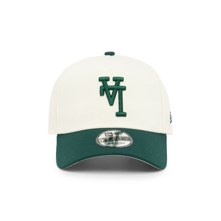 9FORTY A-Frame Los Angeles Dodgers Upside Down Chrome White Dark Green Snapback