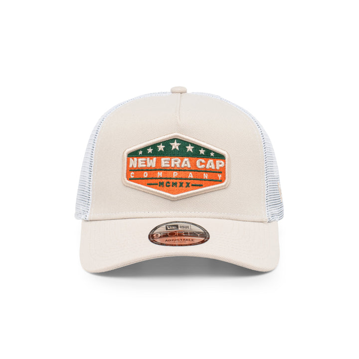 9FORTY A-Frame Trucker New Era Company Stone White Snapback