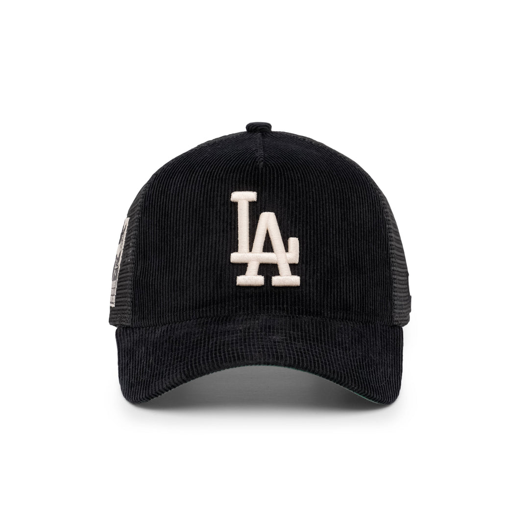 9FORTY A-Frame Trucker Los Angeles Dodgers Stadium 60th Anniversary Black Snapback