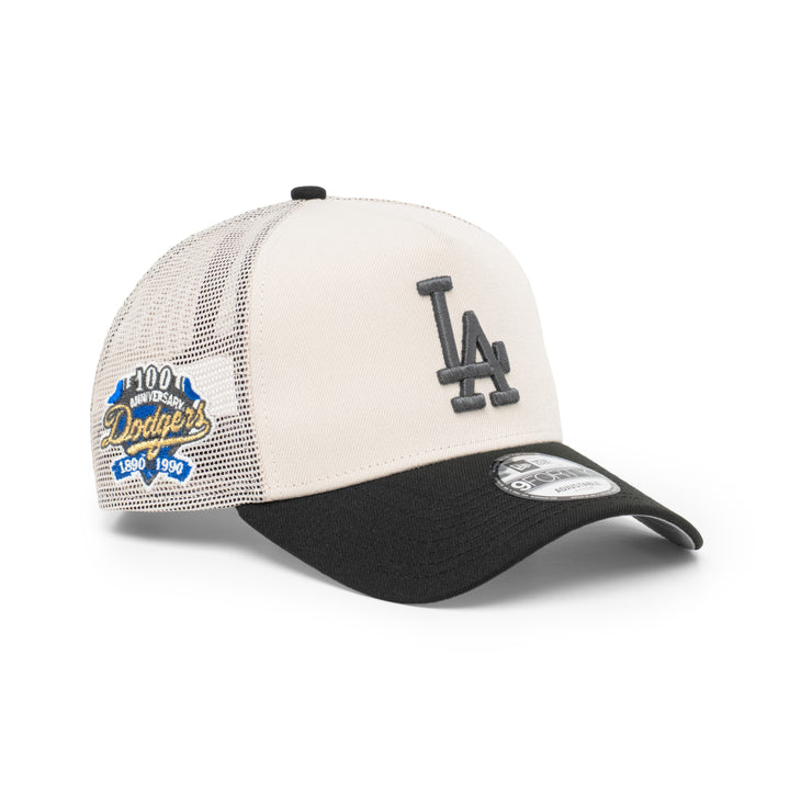 9FORTY A-Frame Trucker Los Angeles Dodgers Stone Snapback