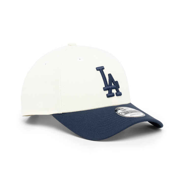 9FORTY Los Angeles Dodgers 2-Tone Navy Visor Chrome White Snapback