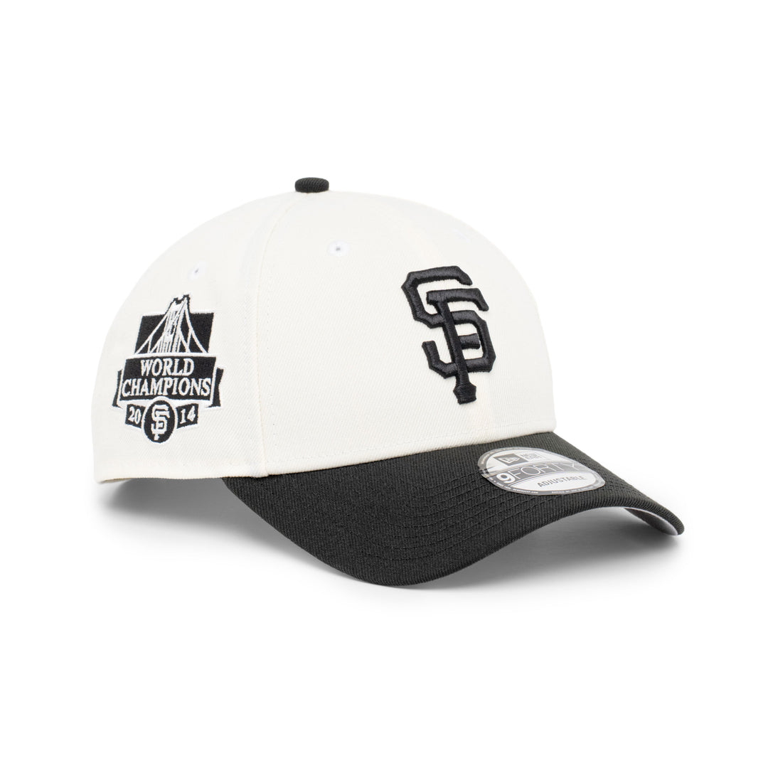 9FORTY San Francisco Giants World Champions 2014 2-Tone Black Visor Chrome White Snapback
