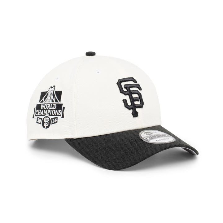 9FORTY San Francisco Giants World Champions 2014 2-Tone Black Visor Chrome White Snapback