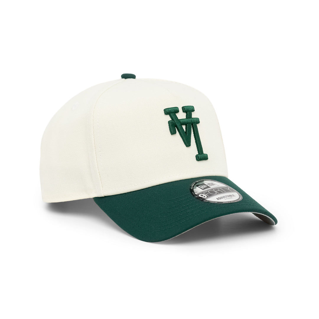 9FORTY A-Frame Los Angeles Dodgers Upside Down Chrome White Dark Green Snapback