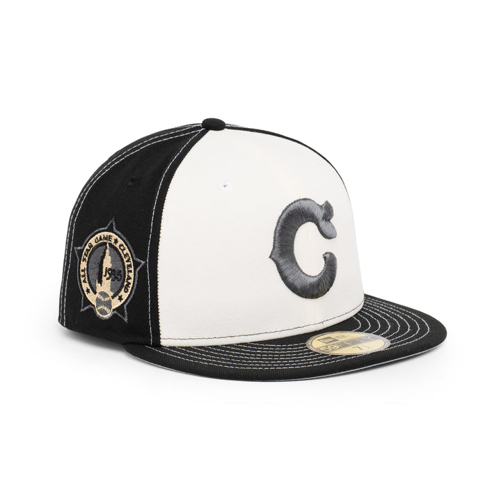 59FIFTY Cleveland Guardians All Star Game 2-Tone Black Visor Chrome White Fitted
