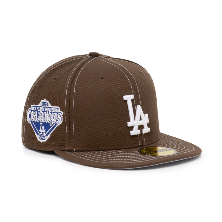 59FIFTY Los Angeles Dodgers Back To Back World Series Champs Walnut Fitted