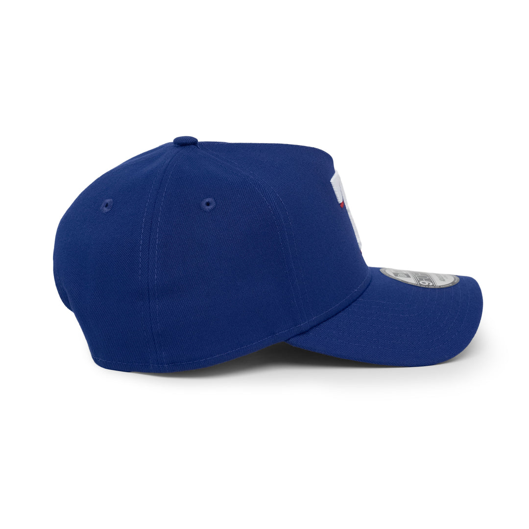 9FORTY A-Frame Texas Rangers Basic Team Dark Royal Snapback