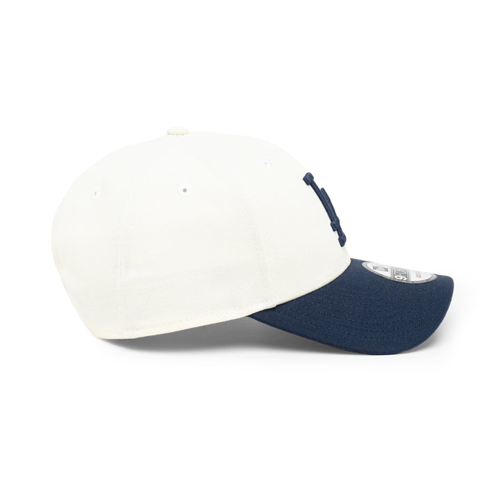 9FORTY Los Angeles Dodgers 2-Tone Navy Visor Chrome White Snapback