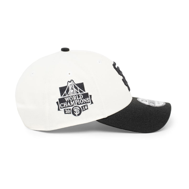 9FORTY San Francisco Giants World Champions 2014 2-Tone Black Visor Chrome White Snapback